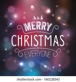 Christmas Typographic Background / Merry Christmas