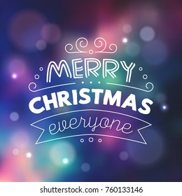 Christmas Typographic Background / Merry Christmas