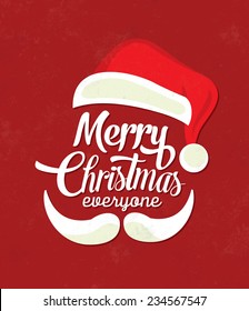 Christmas Typographic Background / Merry Christmas / Santa