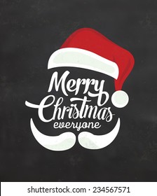 Christmas Typographic Background / Merry Christmas / Santa