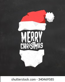 Christmas Typographic Background / Merry Christmas / Santa