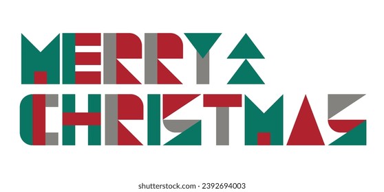 Tipografía navideña con forma geométrica