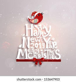 Christmas typographic label for Xmas and New Year holidays design. Calligraphic vector Decoration.