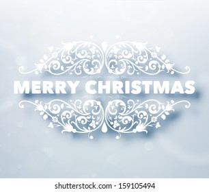 Christmas typographic label for Xmas and New Year holidays design. Calligraphic vector Decoration.