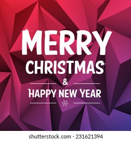 Christmas typographic label for Xmas and New Year holidays design. Calligraphic vector Decoration.