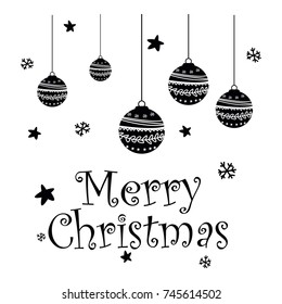 Christmas typographic label for Xmas and New Year holidays design. Letering vector illustration Decoration.