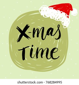 christmas typographic poster. Winter concept. Holiday concept. New Year concept