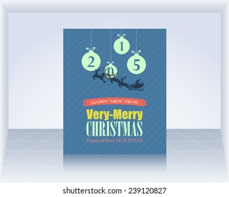 Christmas Typographic Text, Greeting Card, Background, Flyer, Poster Design 
