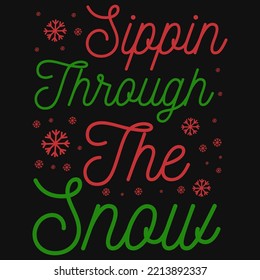 Christmas typographic tshirt design vector design 
