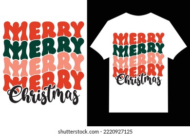 Vector de diseño de camisetas tipográficas de Navidad. Feliz Navidad