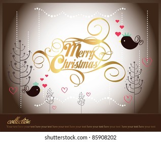 Christmas typography card