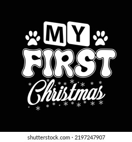 Weihnachtstypografie-Design und Typografie-Design