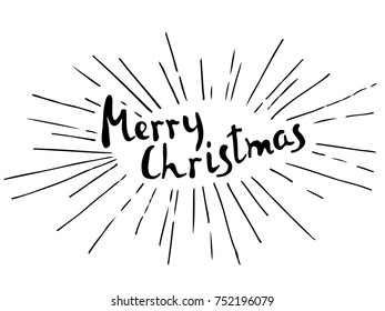 Christmas typography and design elements. Christmas lettering. Vector illustration