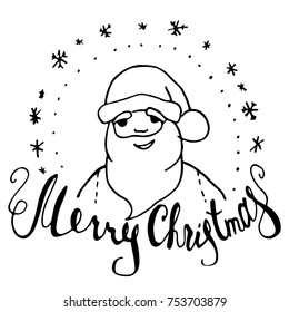 Christmas typography and design elements. Christmas lettering. Vector illustration