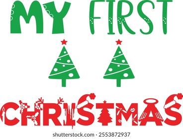 
Christmas Typography Design. Printing For Tshirt, Sweatshirt, Mug, Banner, Poster etc.