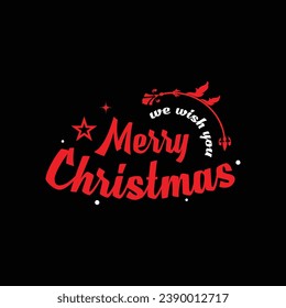 Christmas typography design vector art