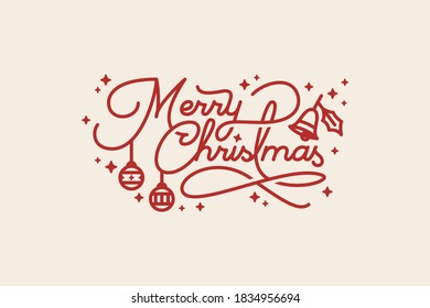 Christmas typography hand lettering graphic