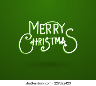 Christmas typography, handwriting