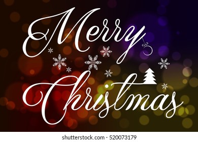 Christmas typography, handwriting