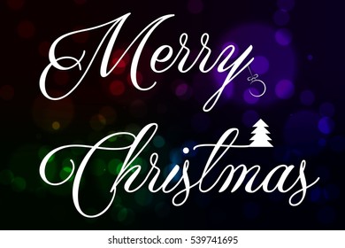 Christmas typography, handwriting