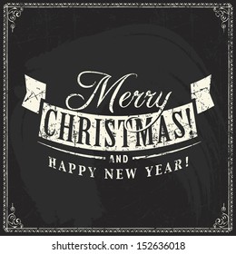 christmas typography happy text chalkboard new year ornaments type logos christmas aged chalk text sticker on a chalkboard christmas typography happy text chalkboard new year ornaments type logos chee