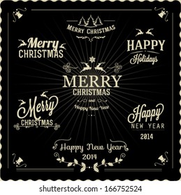 Christmas typography set