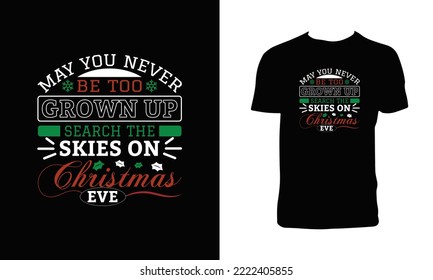 Christmas Typography T Shirt Design. 
