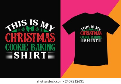 Christmas typography T shirt design