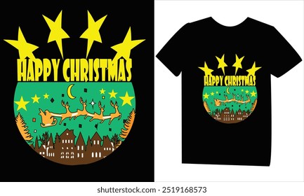 Christmas typography t shirt design 