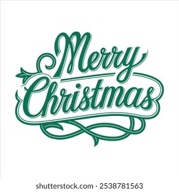 Christmas Typography Text vector Style illustration