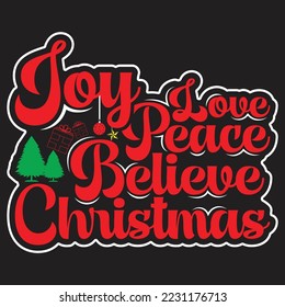 Christmas typography T-shirt Design With custom vector