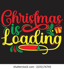 Christmas typography T-shirt Design With custom vector