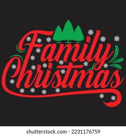 Christmas typography T-shirt Design With custom vector