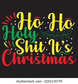 Christmas typography T-shirt Design With custom vector