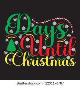 Christmas typography T-shirt Design With custom vector