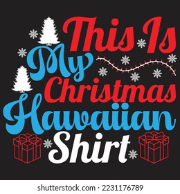 Christmas typography T-shirt Design With custom vector