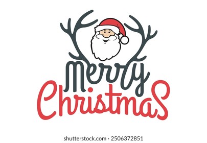 Christmas typography t-shirt design featuring cheerful holiday phrases in decorative fonts. Perfect for spreading holiday spirit, with text elements in vibrant colors and playful, seasonal accents.