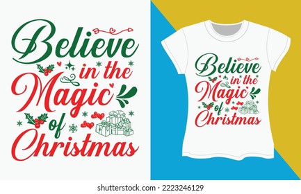 Weihnachtstypografie-T-Shirt-Design. Weihnachts-T-Shitr-Design, Weihnachts-SVG T-Shirt-Design.