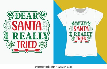 Weihnachtstypografie-T-Shirt-Design. Weihnachts-T-Shitr-Design, Weihnachts-SVG T-Shirt-Design.