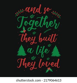 Christmas typography tshirt design 
vector illustration