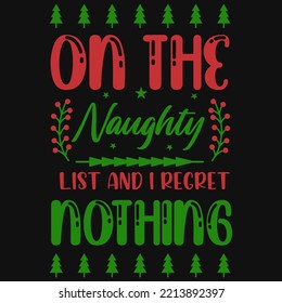 Christmas typography tshirt design vector design 