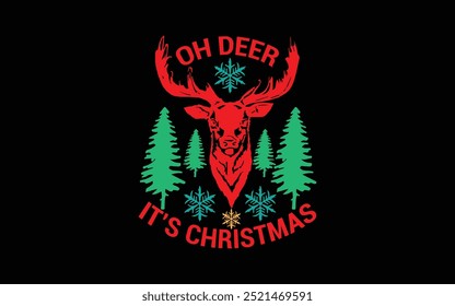 Christmas Typography T-shirt Design Vector Graphic Template