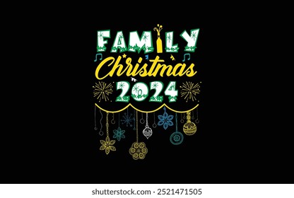  Christmas Typography T-shirt Design Vector Graphic Template
