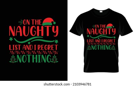 Christmas Typography T-Shirt, Merry Christmas Vector, Christmas Gift Ideas, Merry Christmas Shirt, Gift Ideas