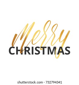 Christmas typography. Typographic logo for Christmas design. Hand letetring calligraphy Merry Christmas.