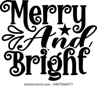 Christmas Typography Vector Art Design
