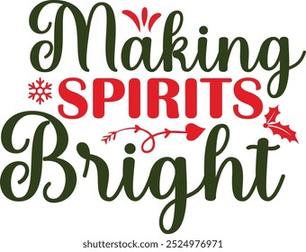 Christmas Typography Vector Design, merry chirstmas, hollly jolly vibes, winter wonderland