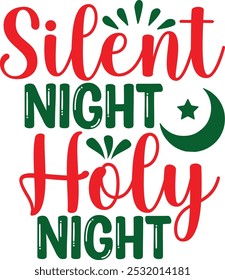Christmas typography vector illustration design