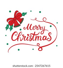 Ícone de ilustração de vetor de tipografia de Natal