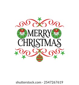 Weihnachts-Typografie, Vektorgrafik-Symbol
